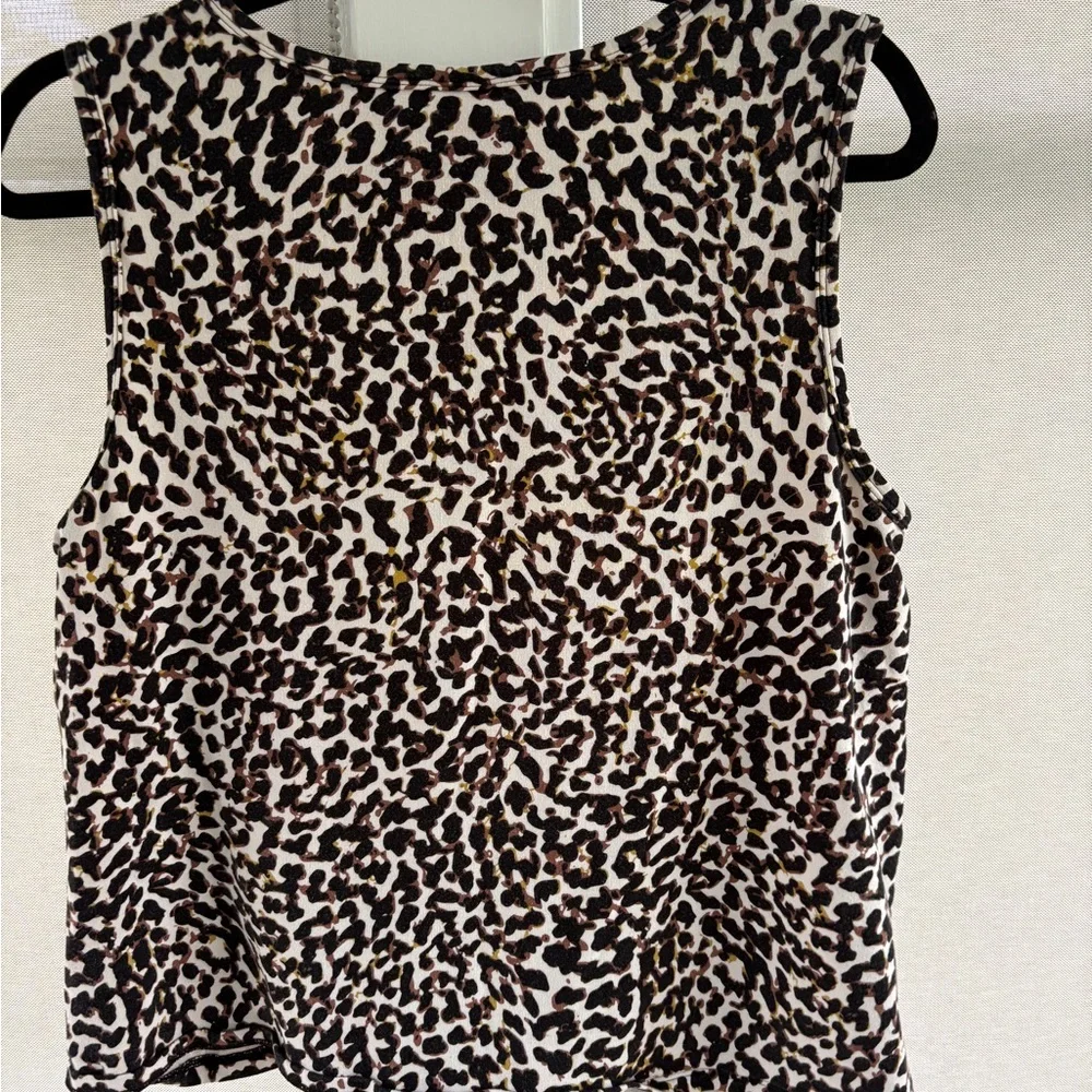 CAbi Knotty Top - Black and Brown Animal Print - Picture 2 of 5
